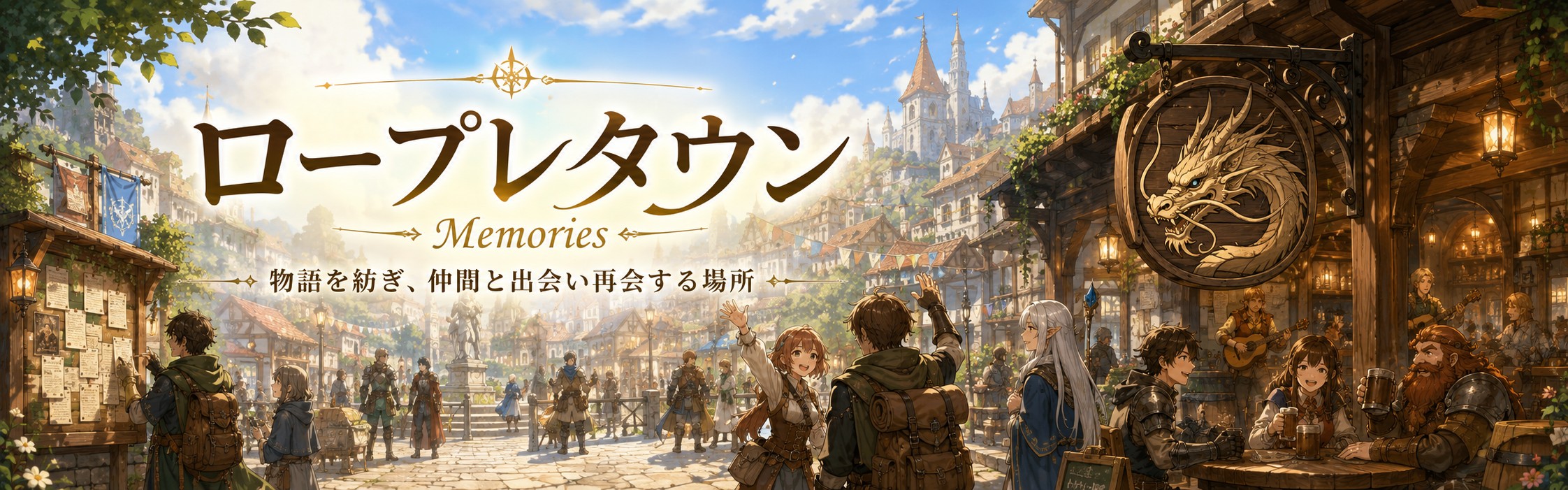 ロープレタウンのライトファンタジー風の町並み